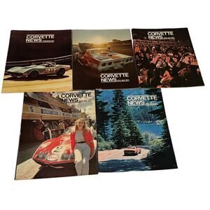 Corvette News Lot (5) VTG 1971 Magazine General Motors WSCC Watkins Glen Race